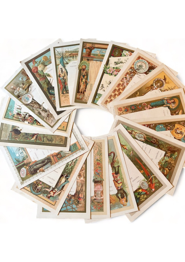 Lot of 18 old blank ocean liner menus circa 1890