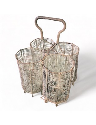 Old wire bottle holder basket