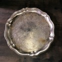 Ancien plateau rond en métal argenté KNABEL W. GERMANY