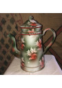 Old complete coffee maker in enameled sheet metal