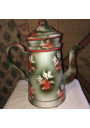 Old complete coffee maker in enameled sheet metal