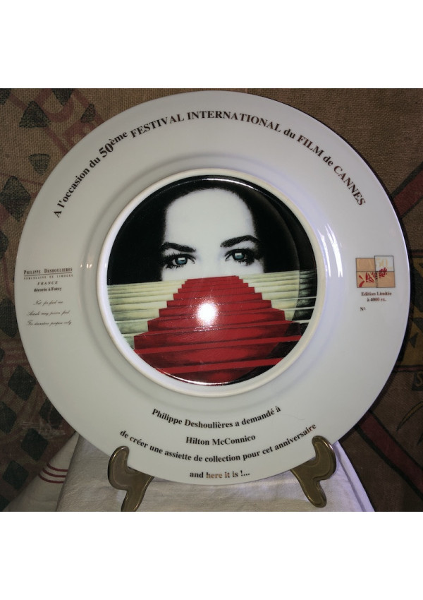 Assiette Festival de Cannes 1997 MC CONNICO Hilton pour DESHOULIERES
