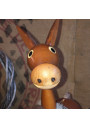 Old wooden mule piggy bank souvenir of Ajaccio