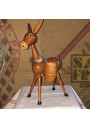 Ancienne tirelire mule en bois souvenir Ajaccio
