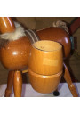 Ancienne tirelire mule en bois souvenir Ajaccio