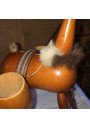 Old wooden mule piggy bank souvenir of Ajaccio