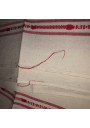 Set of 6 old tea towels with red stripes embroidered GRINGOIRE