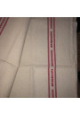 Set of 6 old tea towels with red stripes embroidered GRINGOIRE