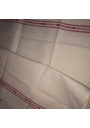 Set of 6 old tea towels with red stripes embroidered GRINGOIRE