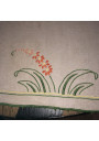 Ancienne nappe en lin 204 cm X 161 cm brodée main
