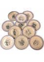 Set of 11 dessert plates "Les déjeuners comiques" Gien