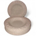 Lot de 6 assiettes creuses blanche FRANCO GIORGI by QUADRIFOGLIO