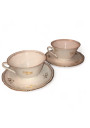 Duo of French porcelain tea cups