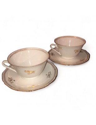 Duo de tasses à thé en porcelaine Française