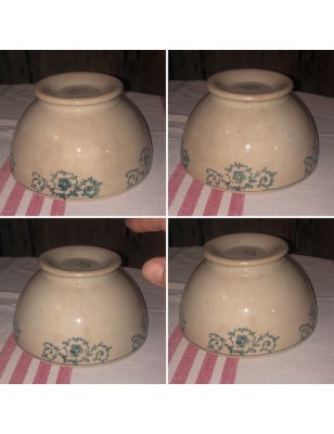 Old large bowl with blue green frieze VERBANUM STONE LAVENO