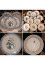 Set of 11 dessert plates "Les déjeuners comiques" Gien