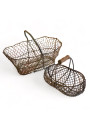 Set of 2 mesh iron baskets