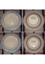 Set of 6 white and blue soup plates FRANCO GIORGI by QUADRIFOGLIO