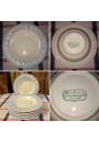 Set of 6 white and blue soup plates FRANCO GIORGI by QUADRIFOGLIO