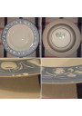 Set of 6 white and blue soup plates FRANCO GIORGI by QUADRIFOGLIO