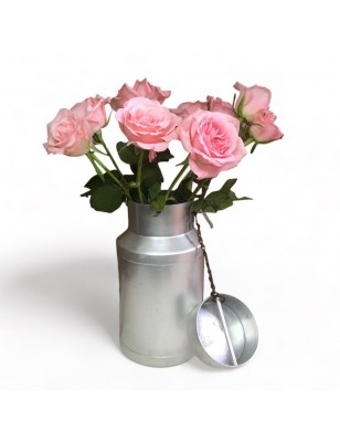 Pot à lait en aluminium SFMO | Ancien pot au lait vintage