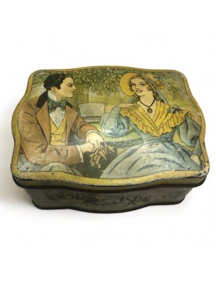 Old lithographed sheet metal box J. Schuybroek S.A. Hoboken-Anvers