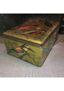 Lithographed sheet metal box with bird decoration signed M.BEAUDETS