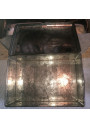 Lithographed sheet metal box with bird decoration signed M.BEAUDETS