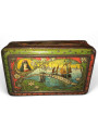 Ancienne boîte en tôle lithographiée BISCUITS OLIBET