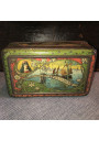 Ancienne boîte en tôle lithographiée BISCUITS OLIBET
