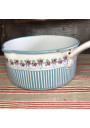 3 old enameled sheet pans with rose garland BB