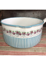 3 old enameled sheet pans with rose garland BB