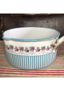 3 old enameled sheet pans with rose garland BB