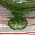 Old glass candy box | Green Rooster
