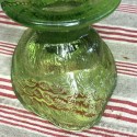 Old glass candy box | Green Rooster