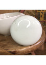Ancien mortier et son pilon en bois et porcelaine