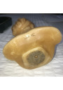 Old wax bust "Louise Brongniart" under a bride's dome after Jean-Antoine Houdon