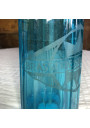 Old blue bottle pyramidal siphon "Brasserie de la Meuse"