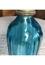 Old blue bottle pyramidal siphon "Brasserie de la Meuse"
