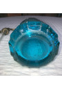 Old blue bottle pyramidal siphon "Brasserie de la Meuse"