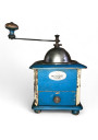 Old Peugeot Frères blue and white column coffee grinder