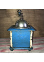 Old Peugeot Frères blue and white column coffee grinder
