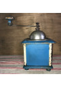Old Peugeot Frères blue and white column coffee grinder