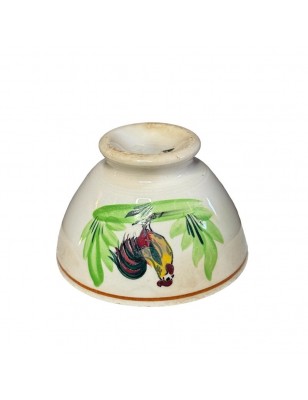 Old small bowl with rooster decor | Old bowl height 6 cm
