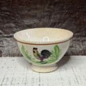 Old small bowl with rooster decor | Old bowl height 6 cm