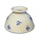 Ancien bol Gien décor floral bleu hauteur 8,5 cm