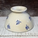 Ancien bol Gien décor floral bleu hauteur 8,5 cm