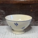 Ancien bol Gien décor floral bleu hauteur 8,5 cm