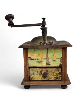 Old coffee mill with Alsace decor