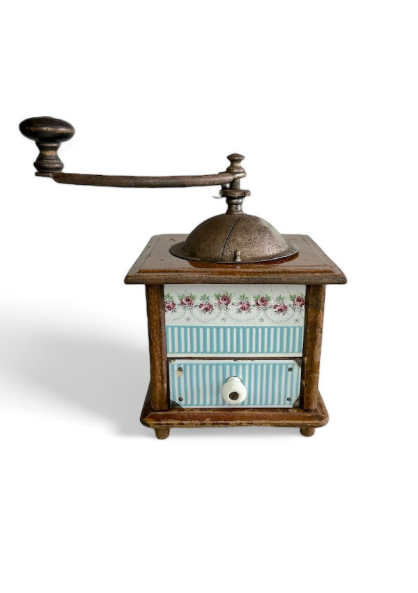 RARE and old coffee grinder garland of roses BB N°17651